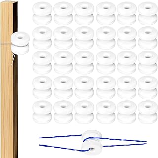 30 Pcs WP36 Corner Post Ceramic Fence Insulator White Circular Donut Electric Porcelain Insulator for Wood Post Wire Fence