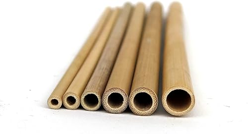 Miniatura 5 de IA Crafts Palitos de bambú, pajitas de bambú, suministros de manualidades de estacas de bambú, para manualidades y bricolaje, color bambú natural,