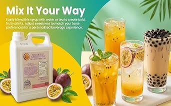 Passion Fruit Flavoured Bubble Tea Syrup by Koko Boba - 2.5kg - Catering Size