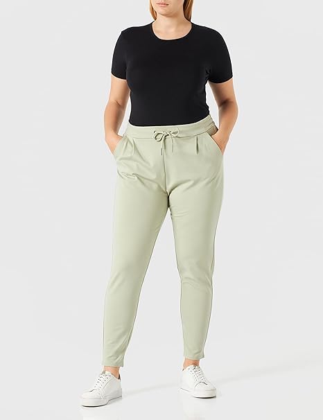 Vero Moda dames Broek Vmeva Mr Loose String Pant Ga Noos, Balsemgroen, M / 30L