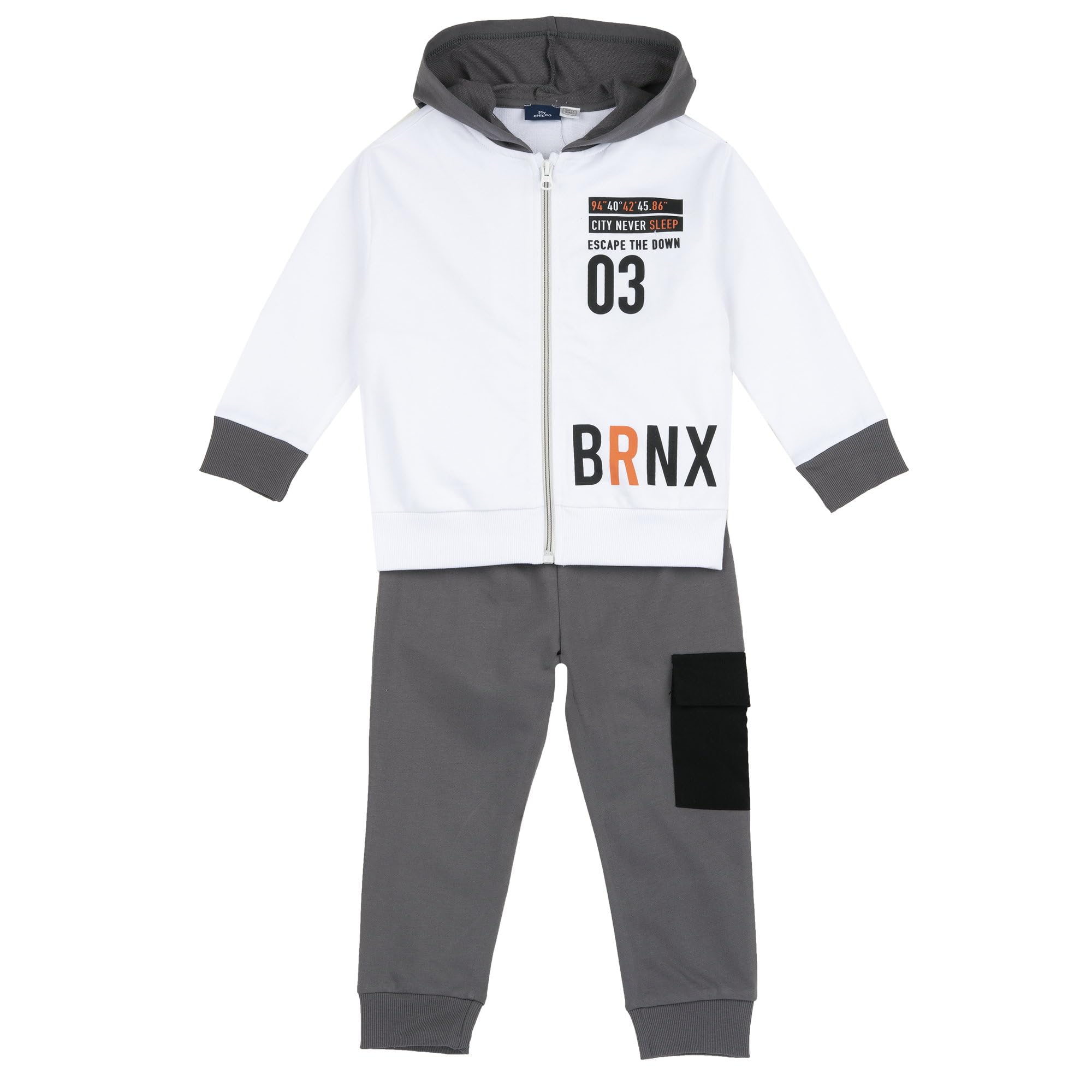 Chicco, Tuta Bambino, Completo Bambino con Felpa con Cappuccio e Pantaloni, Comodo e alla Moda, Designed in Italy