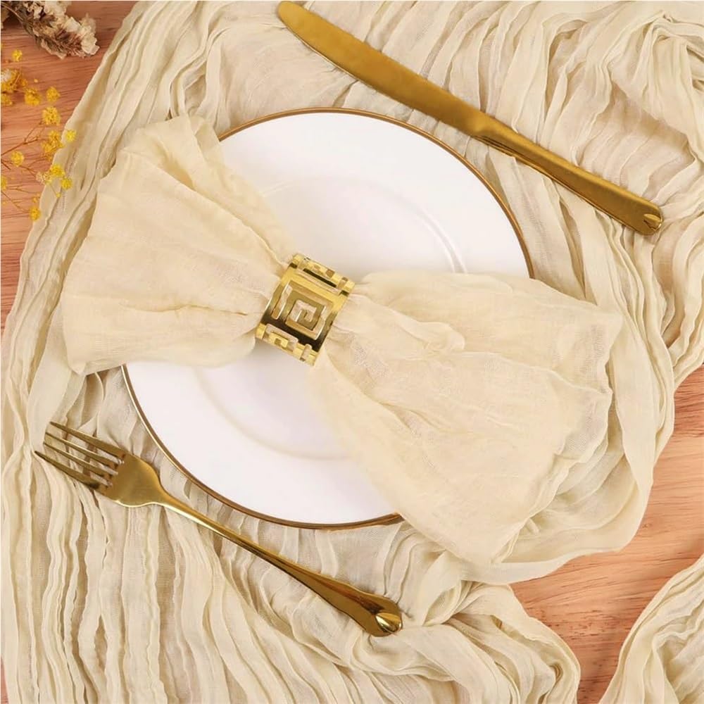 cloth napkins, 20PCSs,Gauze Napkins For Xmas New Year Decoration Dinner Birthday Home Party Wedding Table Decor(Light Yellow)
