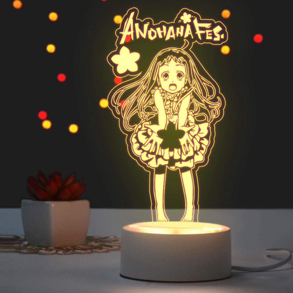 3D Illusion Lamp LED Night Light Anime Second Element Conan Northern Sauce Guilty Crown Naruto Gift for Boys Kids Room Decor Table Lamp Christmas-Unheard of flower names