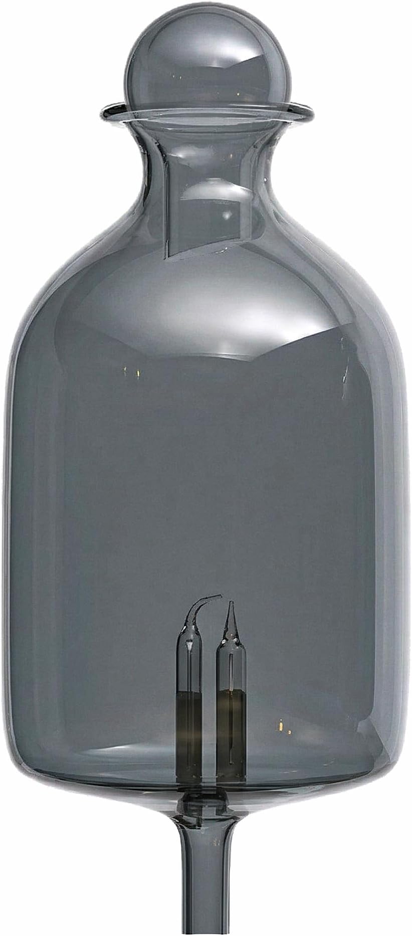 30ml Hand-Blown Glass Atomizing Chamber for Waterless Essential Oil Diffusers, Smoky Reservoir, Plastic-Free Nebulizing Vessel, DIY Replacement Accessory, [NUIT]