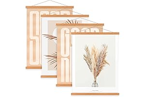 4 Pack 8x10 8x12 8x18 Magnetic Light Wood Frame Hanger