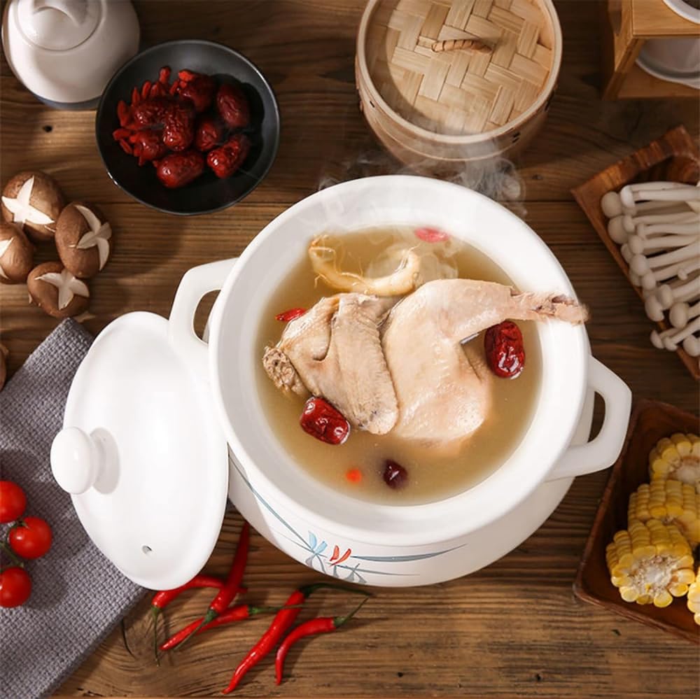 Kochtopf, Auflauf, Kochtopf, Suppentopf, chinesischer Keramik-Schmortopf, Hot Pot, Steinguttopf zur Zubereitung von Eintöpfen, Brei, Suppe