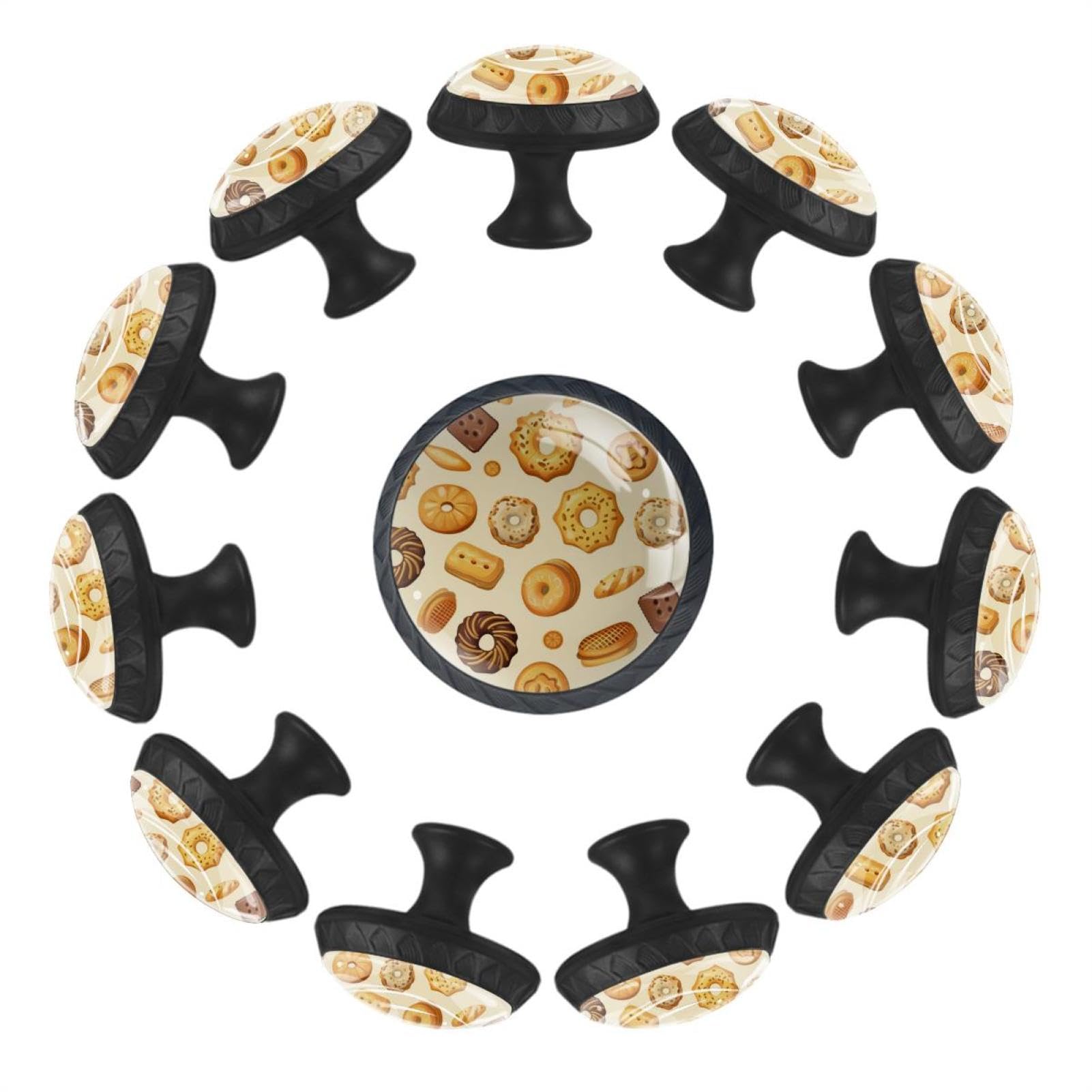 Boutons de tiroir ronds en cristal pour cuisine et meubles de salle de bain jaune uni x12
