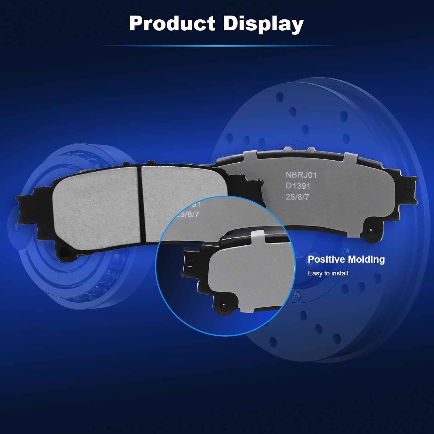Rear Ceramic Brake Pads for Lexus RX350 RX450h 2010 2011 2012 2013 2014 2015 for Toyota Highlander Sienna 2011-2020 Replace# D1391