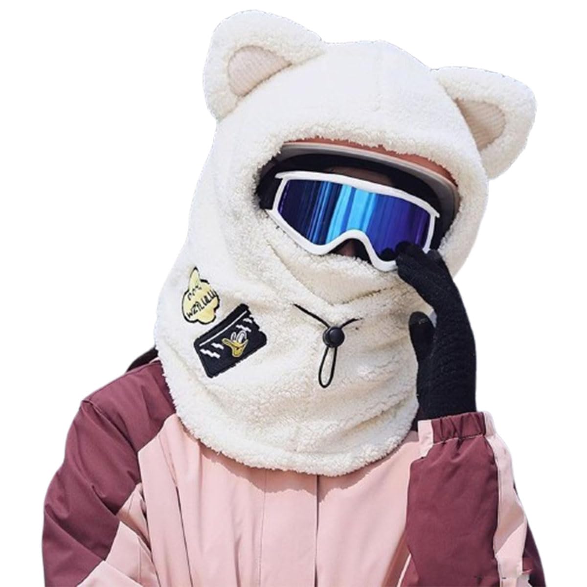 cat ears for snowboard helmet Plush Bell Skiing Accessory 3 Pcs Cute Pom Poms Tails Ski Helmet Decor Kawaii Kitten Helmet Ears Women Style 1 : Sports & Outdoors Our Softeez Kitty Ears are made from soft foam Snowboard Helmet Animal Hood Fox