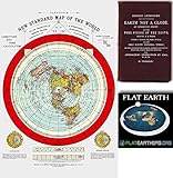 Flat Earth Map - Gleason's New Standard Map Of The World - Large 24