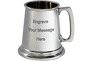 Personalized Pewter Silver Baby Cup - Keepsake Christening Mug