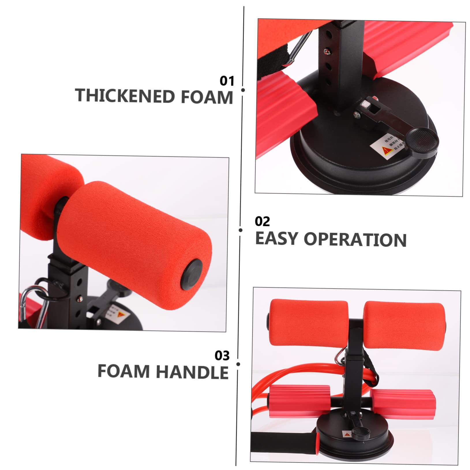 Yardwe Sit-up Assist Tool Spring Exerciser Workout Home Equipment Suction Base for Glute Workout