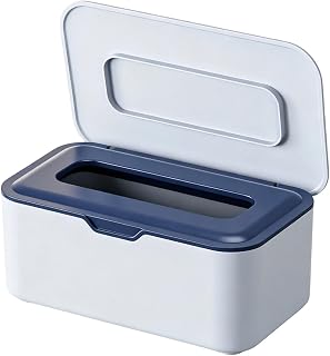 Wipes Container Refillable Case with Lid | Wipe Box for Home Bathroom Kitchen Toilet Living Room Countertop Travel