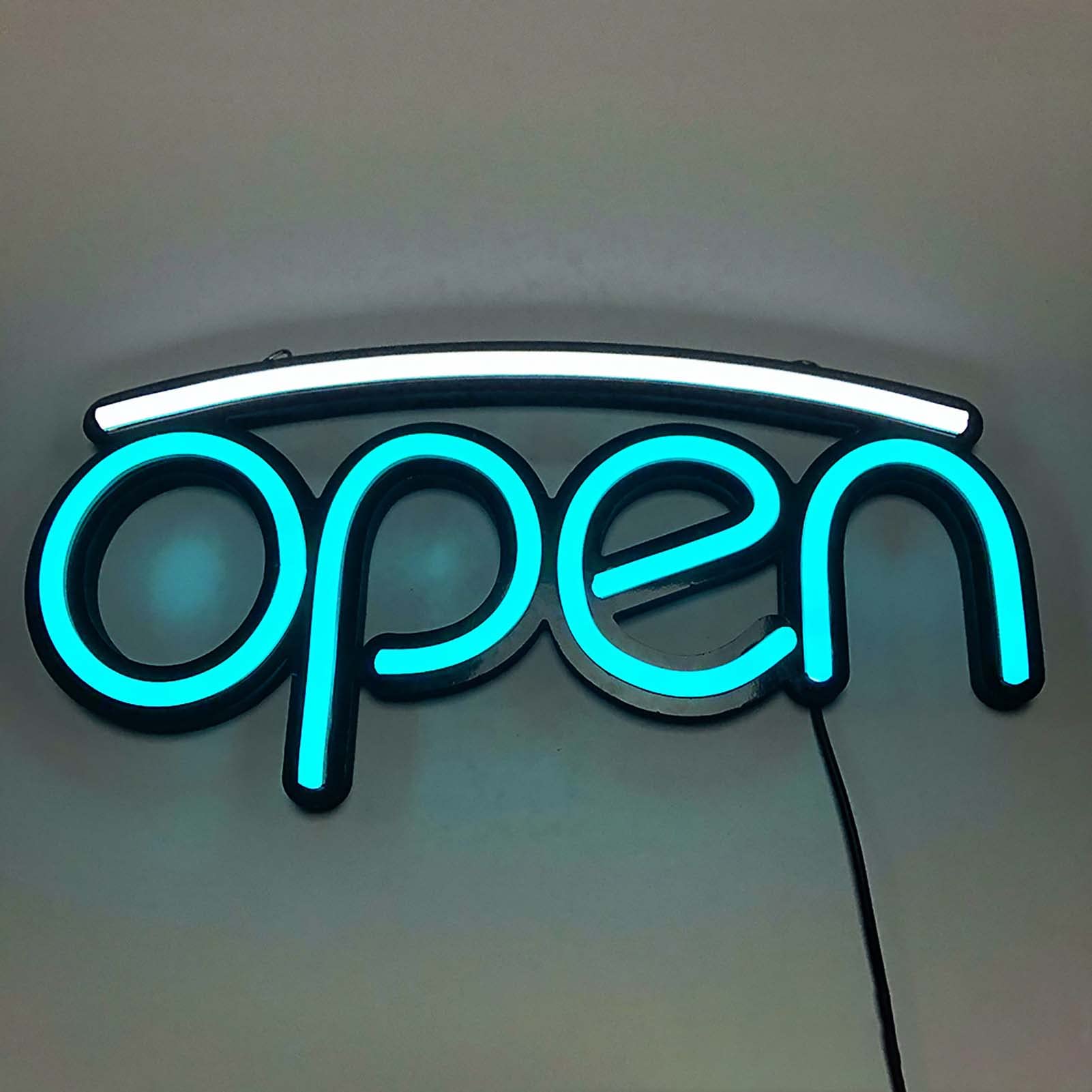 Letrero Abierto LED De Neón, LED Signo de Luz de Neón con Pantalla estática, Cartel Luminoso Led ultrabrillantes para Restaurante, Bar, salón y más,Rose Red