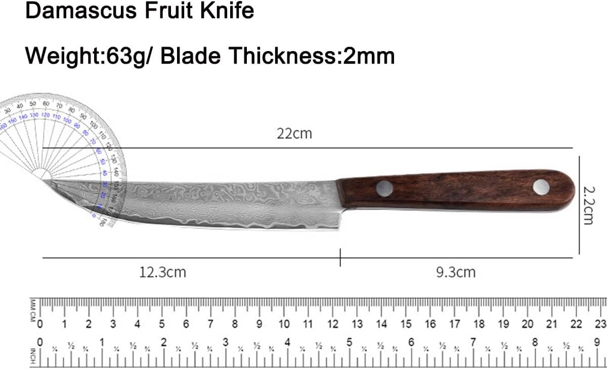 5 inch Steak Knives Set of 6,Non-Serrated Steak Knives with Wood Handles,67 Layers Forged Damascus Steak Knife Set with Gift Box,Ultra Sharp