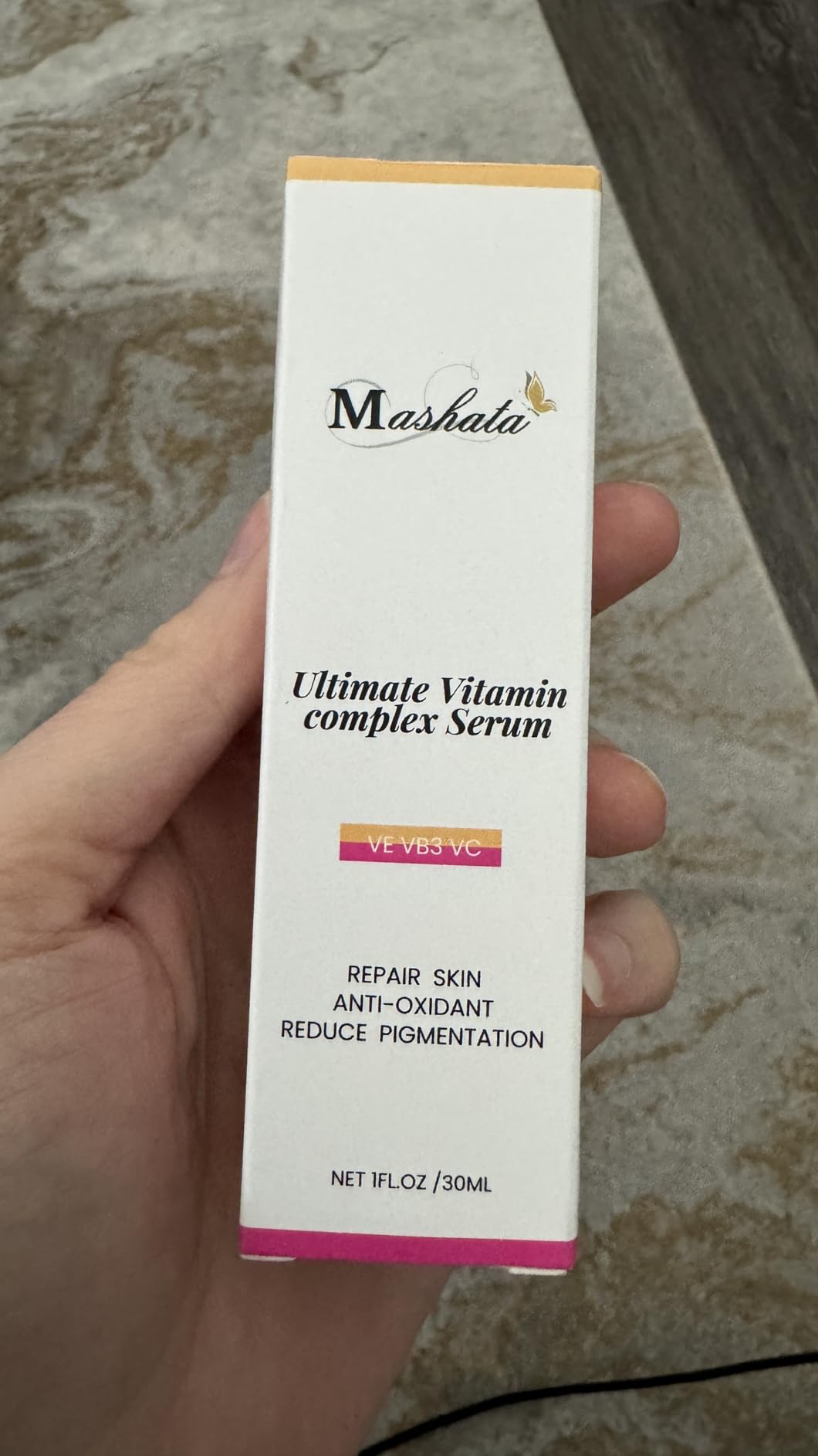 Mashata Ultimate Vitamin C Face Serum, 1 Fl Oz - 20% Vitamin C + Niacinamide + Vitamin E - Brightening Anti-Wrinkle Firming Serum for Face, Acne Marks and Hyperpigmentation