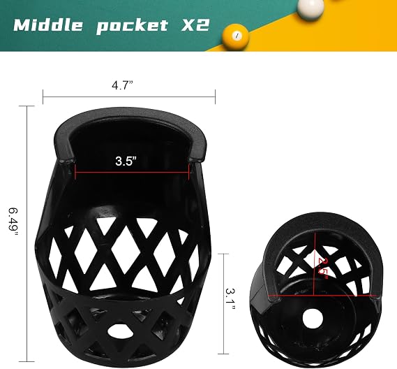 Modern Design Plastic Pool Table Billiard Drop Pockets
