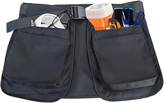 Waist Belt Apron Bag, Waitress Server Apron with Multiple Pockets, Half Apron with Adjustable Belt for Dog Trainer Apron, Waiter Apron, Garden Tool Belt, HairStylist Apron