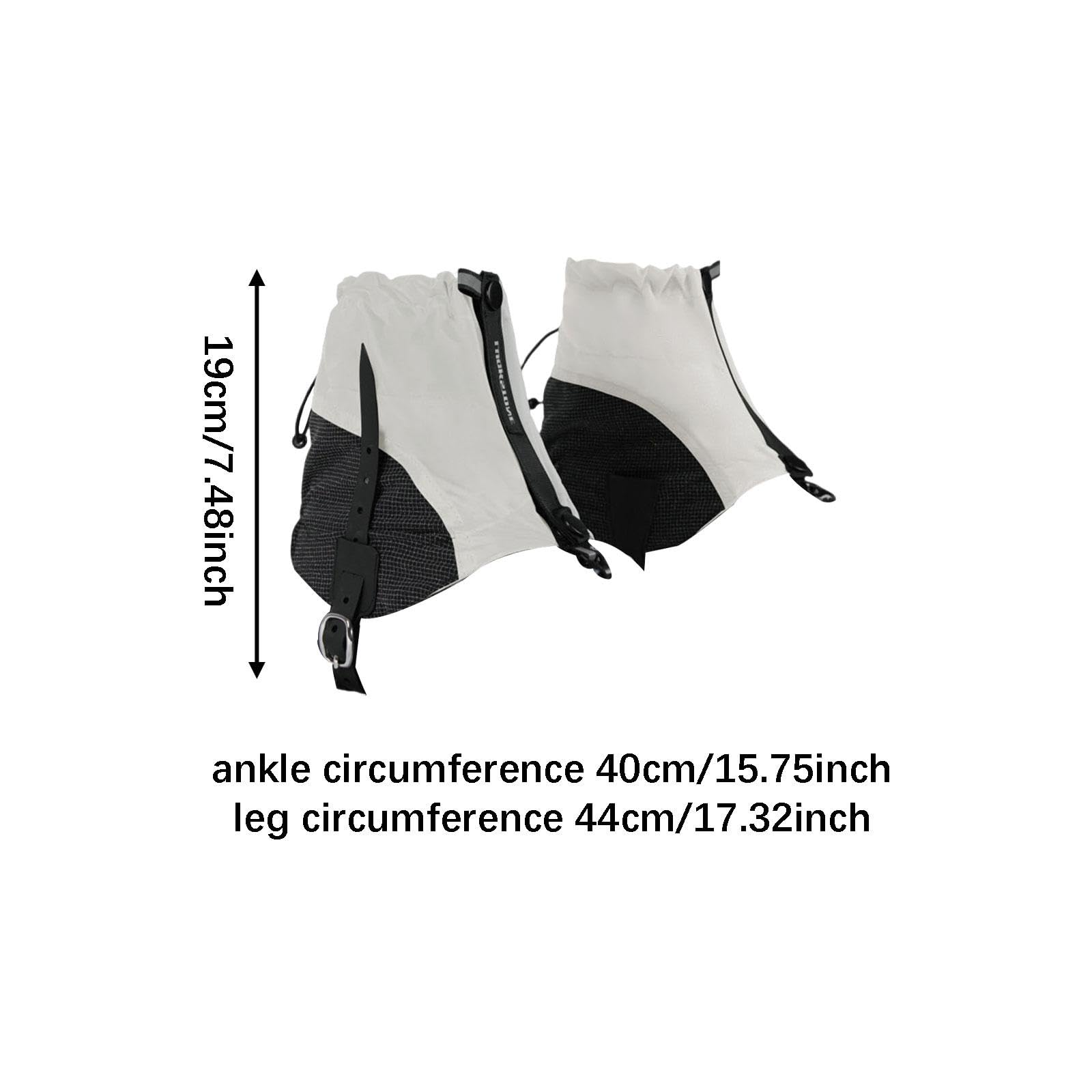 1 Par Polainas Outdoor Tobillo Bajo Impermeables Protectoras Ligeras Antidesgarro con Gancho para Cordones Adecuadas para Correr Senderismo Esquí