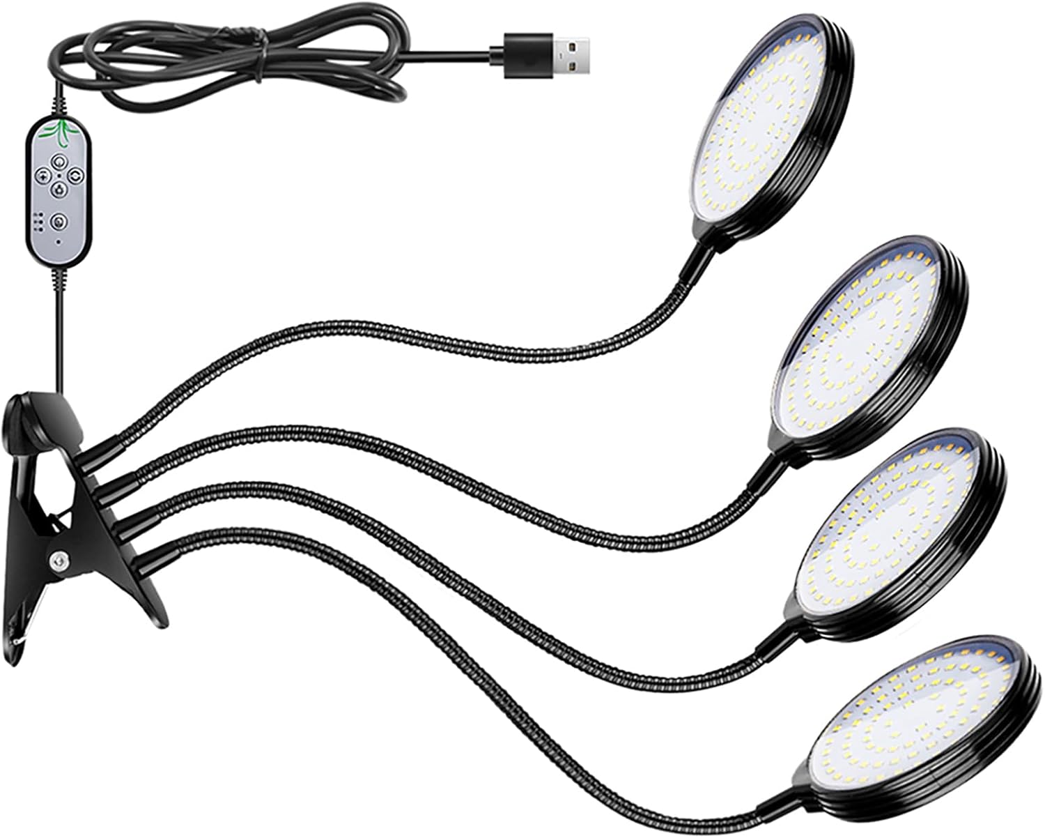 Grow Lights for Indoor Plants, Clip On Grow Light with Timer 45W Plant Lights for Indoor Growing for Indoor Plants (4 Heads)