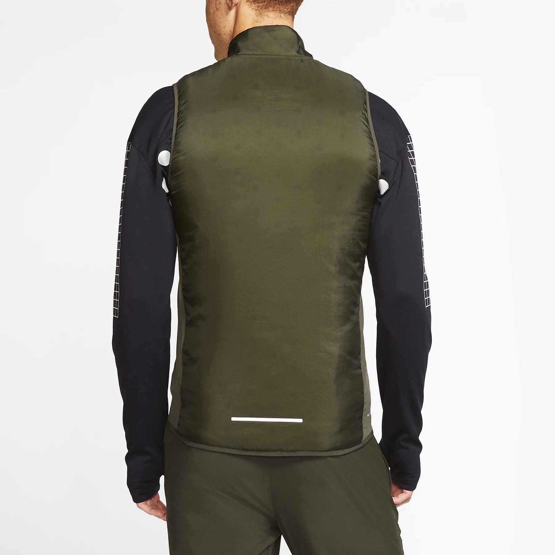 Nike Men's AeroLayer Running Vest SEQUOIA/GREY FOG/REFLECTIVE SILV S