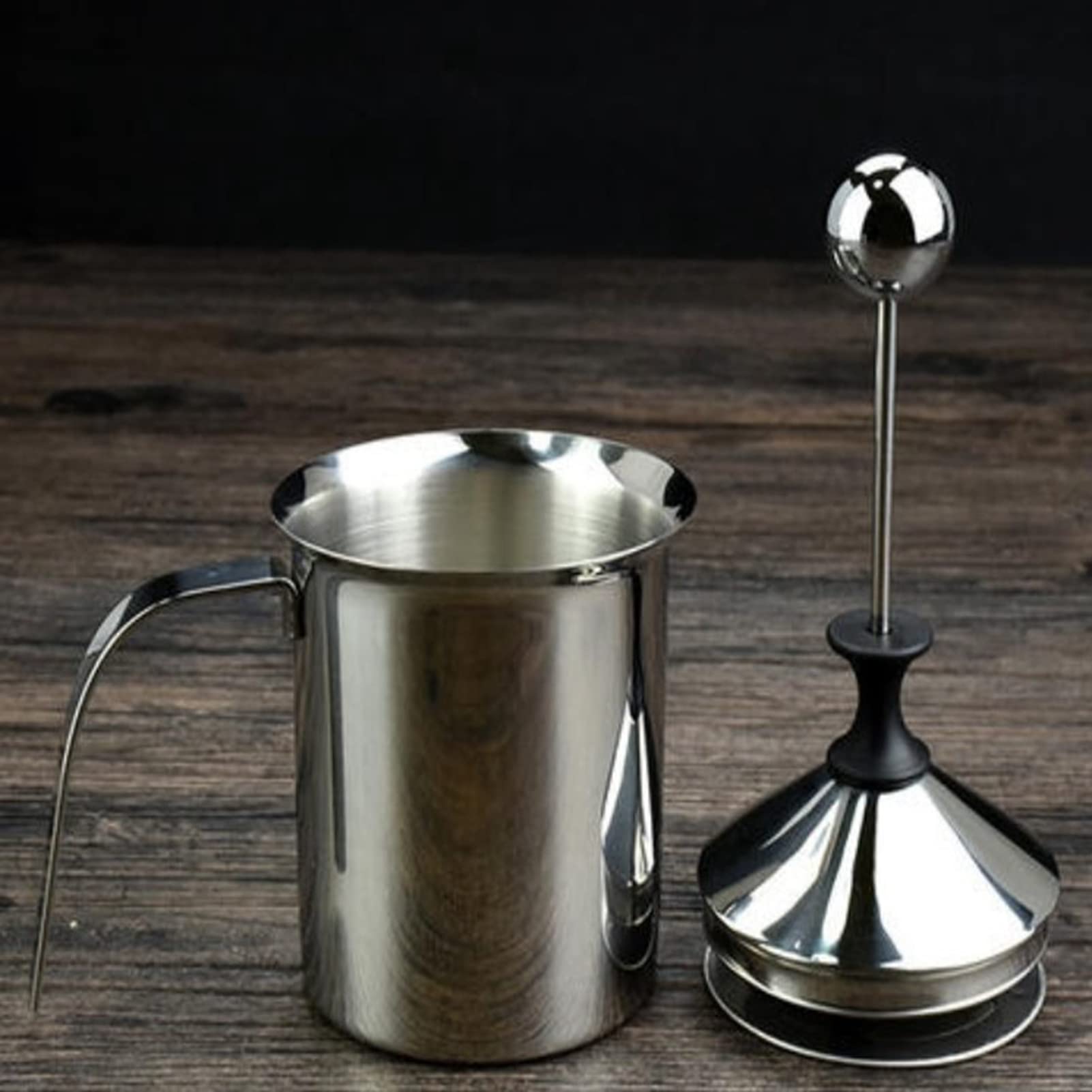 Manual Milk Frother - Cappuccino Latte Maker -4