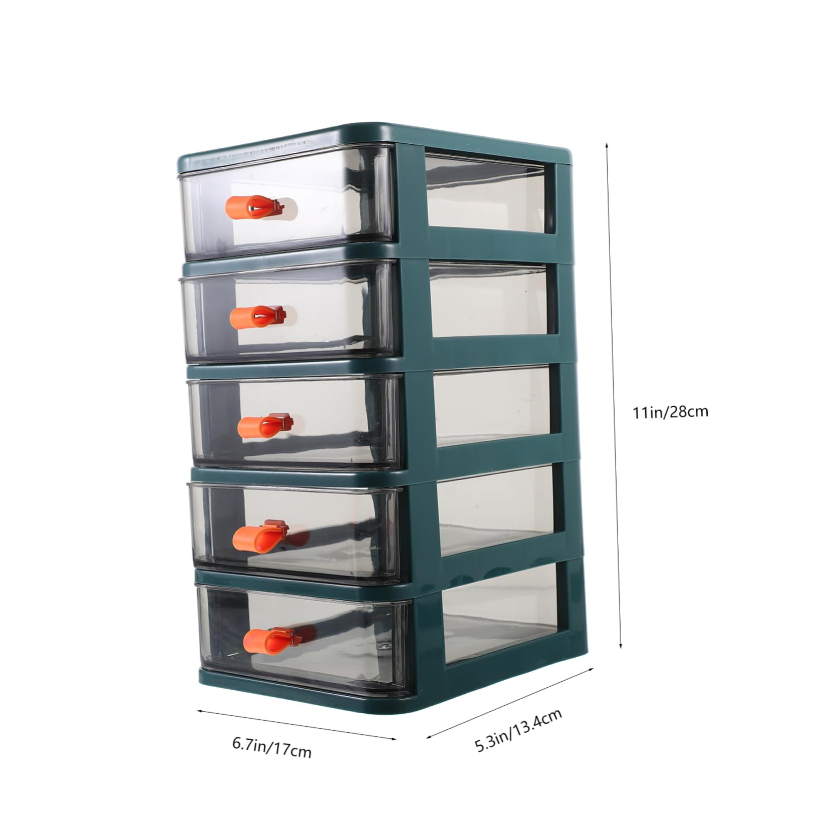 Caja Organizadora De Plásticos Verde Para Escritorio Almacenamiento Multiusos Para Oficina Papelería y Cosméticos Resistente y Estable Con Gran Capacidad