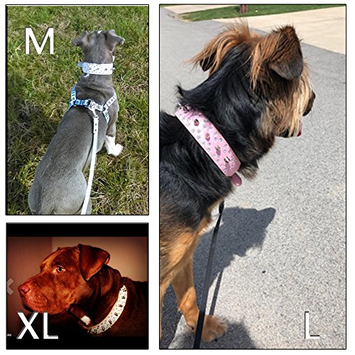 Wellbro Deluxe Fashionable Spikes And Diamonds Studded Pu Leather Dog Collar, Adjustable Bullet Rivets Pet Collar, Durable And Soft, 22.4" Length By 1.4" Width (Xl, Red) #TOP4