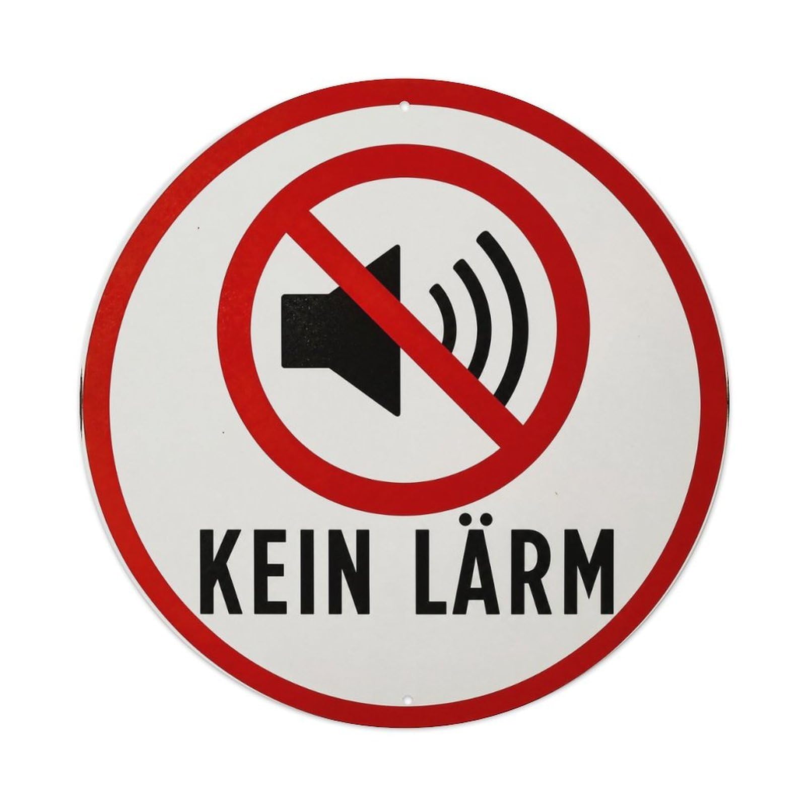 Olyhtr 8X8inch Classic Style Larm Noise Satire Typography German Bold Lettering Metal Tin Sign