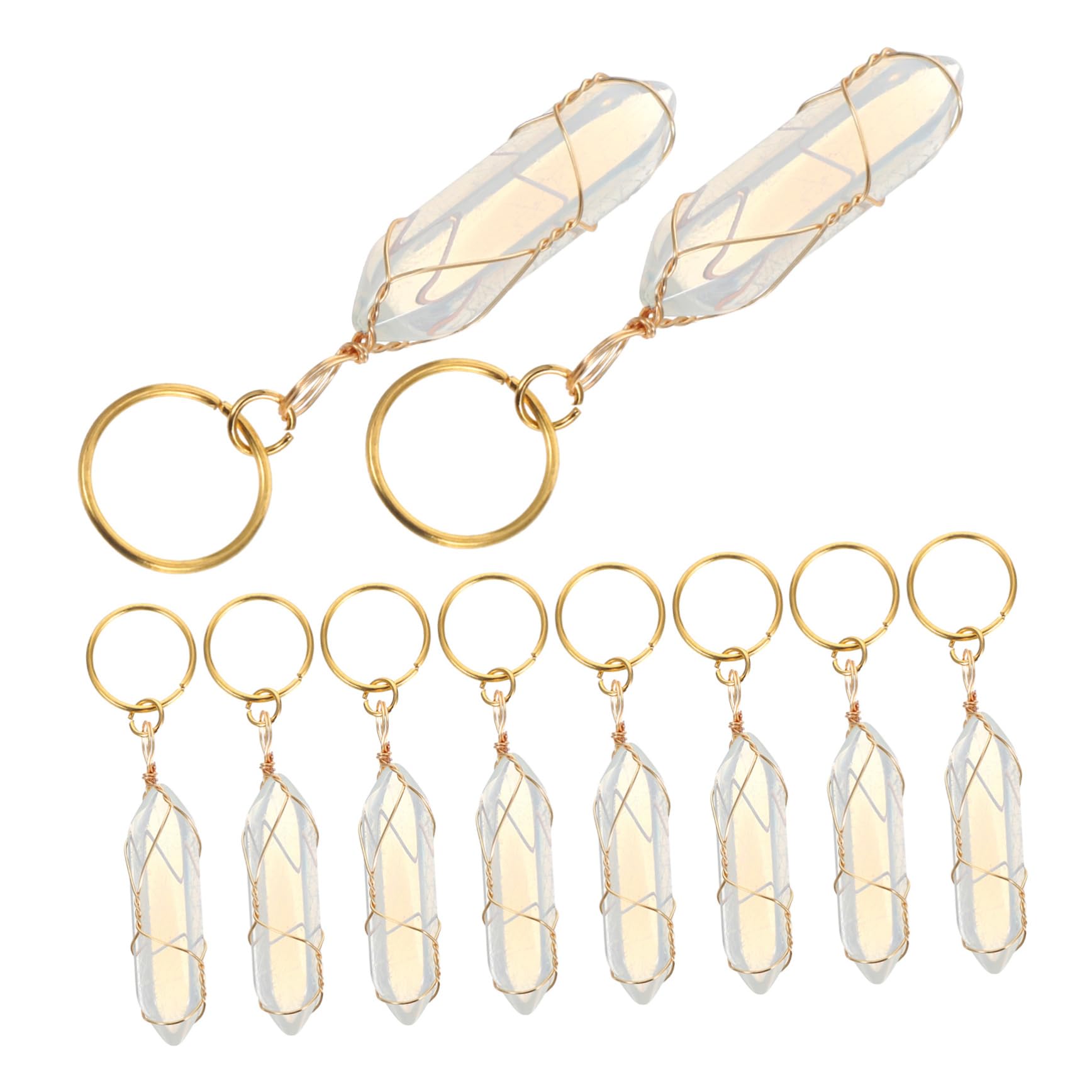 10stücke Haarschmuck Aus Glas Für Zöpfe Afrikanische Dreadlock-anhänger Diy-haarzopf-ringe Für Schwarze Frauen Dekorative Haarelemente