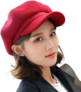 Womens Woolen Elastic Octagonal Ivy Newsboy Cabbie Gatsby Painter Hat Cap
