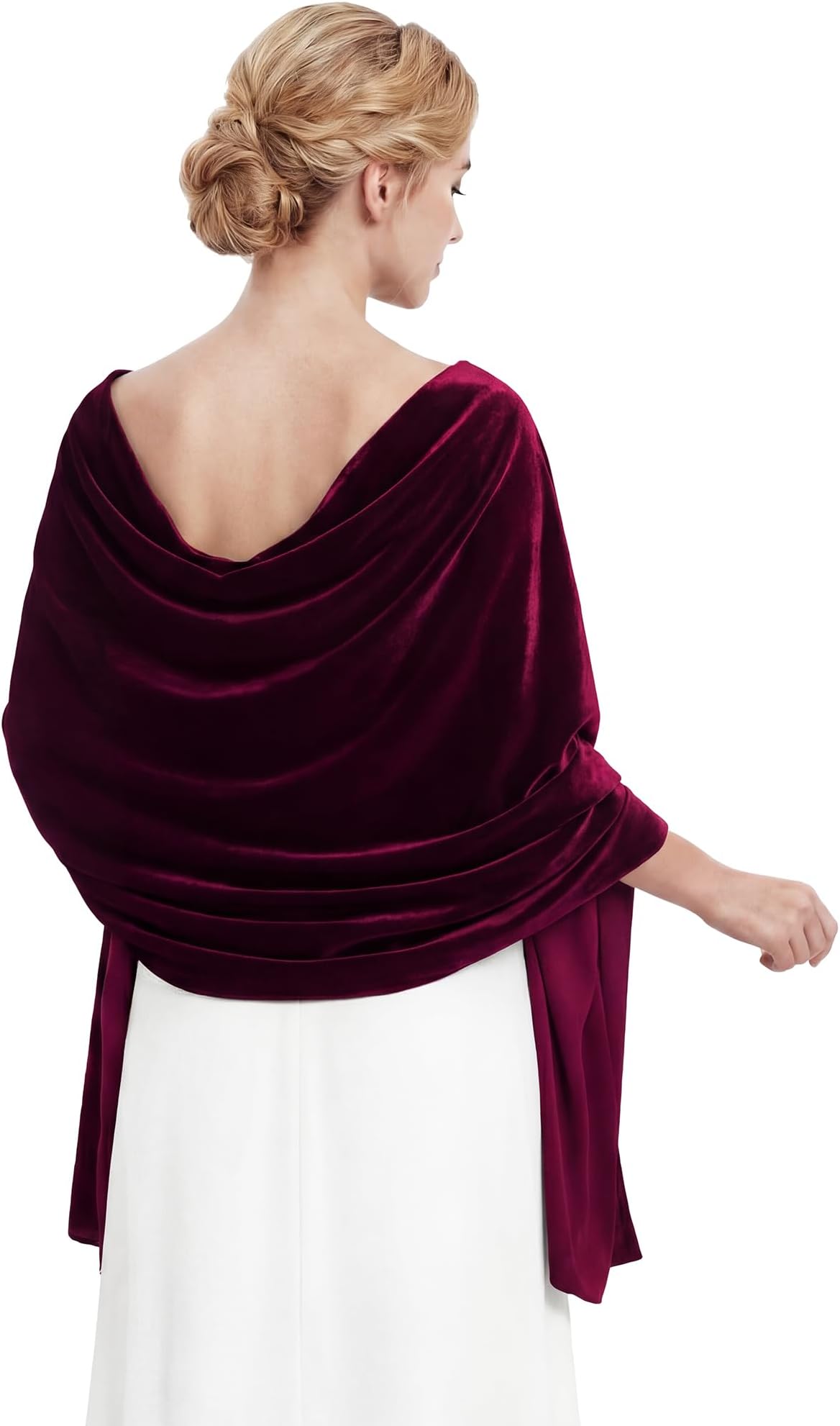 Women Velvet Scarfs Shawls and Wraps for Evening Dresses Wedding Bridal Scarves Formal Cover up Dress Accessories
