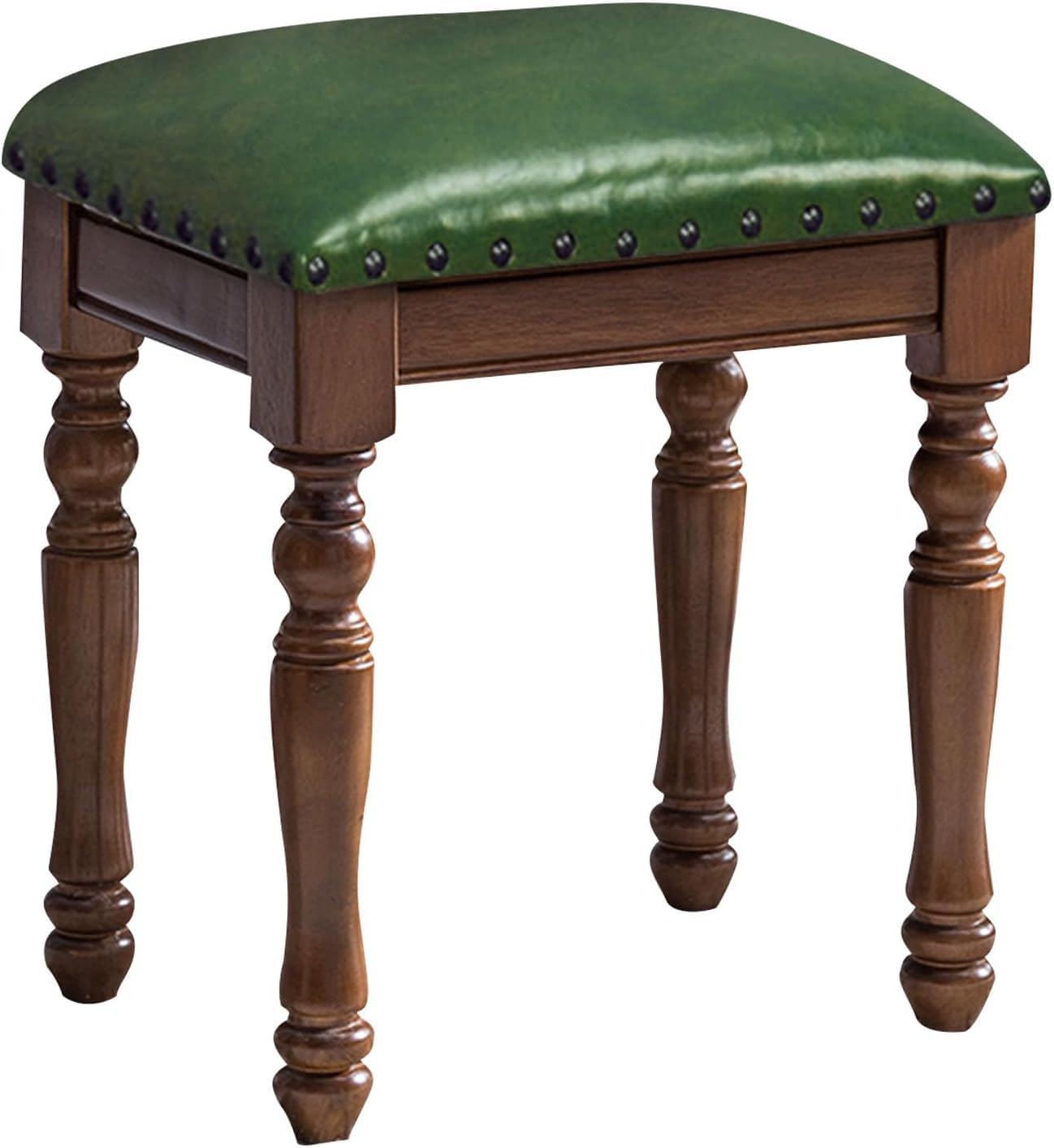 Tabouret ottoman vert pour salon et chambre comme assise de canapé