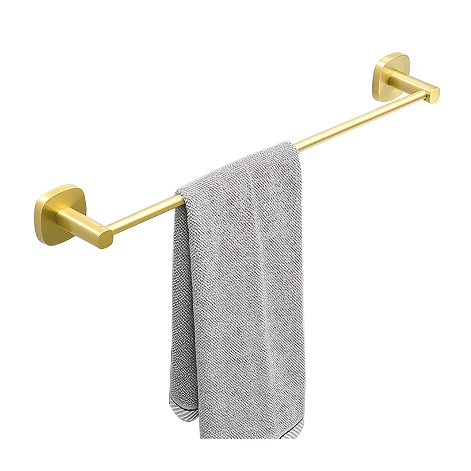 Gold Towel Rail Wall Towel Bar Bathroom Towel Holder 60 cm Towel Hanger Avaition Aluminum Brushed Finish NO Drill or by Screws