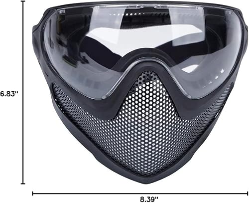 Miniatura 8 de ATAIRSOFT 2 modos de máscara de Airsoft máscara táctica de seguridad protectora antivaho gafas con 3 lentes intercambiables