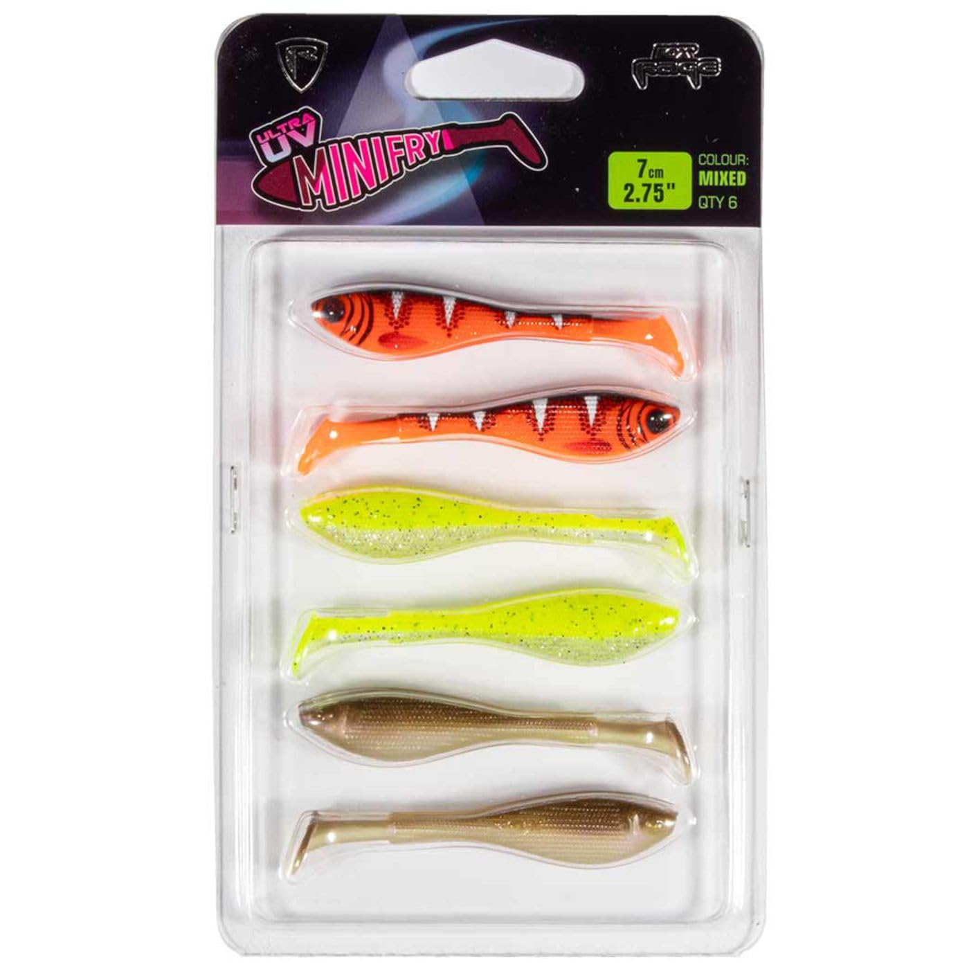 Fox Rage UV Micro Mini Fry 7cm Qty 6 NMC065