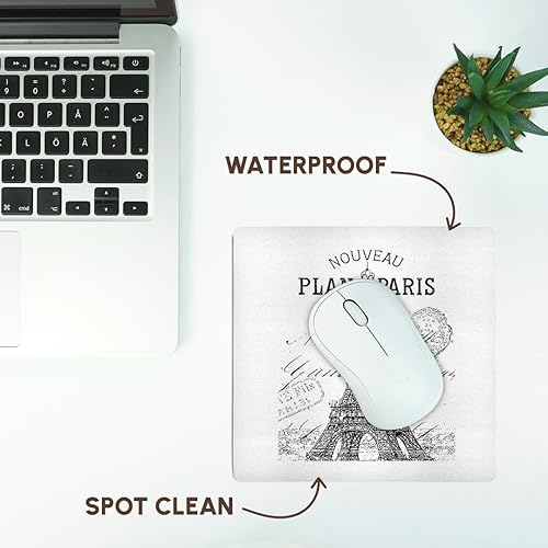 Miniatura 7 de 3dRose 8 x 8 x 0.25 Nouveau Paris Vintage Torre Eiffel mouse pad (mp _ 110389 _ 1)