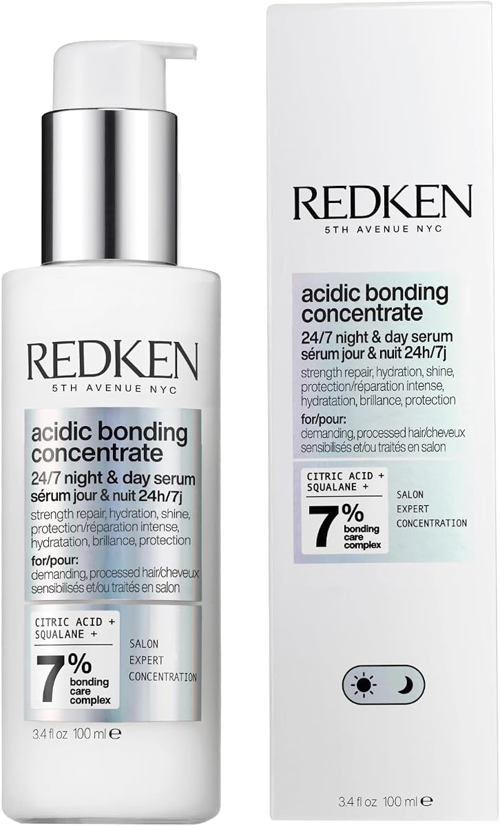Acidic Bonding Concentrate Suero de día y noche 24 horas al día, 7 días a la semana para cabello dañado