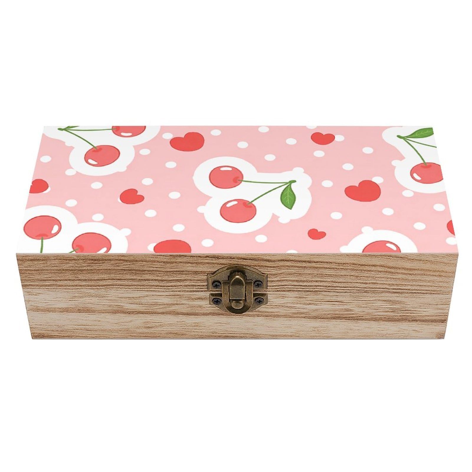 Wooden Storage Box with Hinged Lid Decorative Keepsake Boxes Organizer