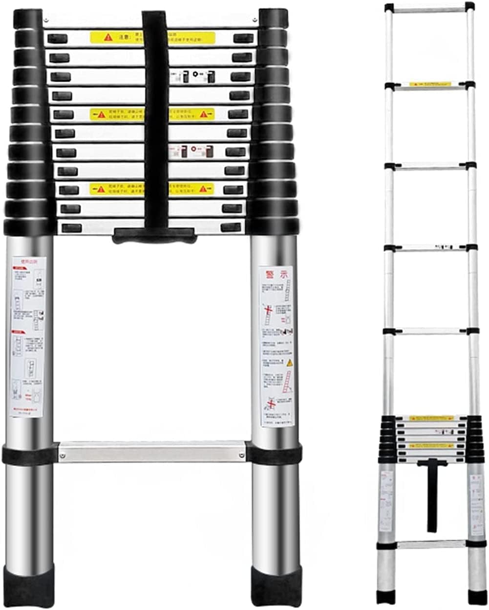 Telescoping Ladder,Telescoping Telescopic Extension Portable - Collap Telescopic Ladder,Aviation Aluminum Portable Extension Ladder,Indoor and Outdoor Universal Lift Load 330lbs