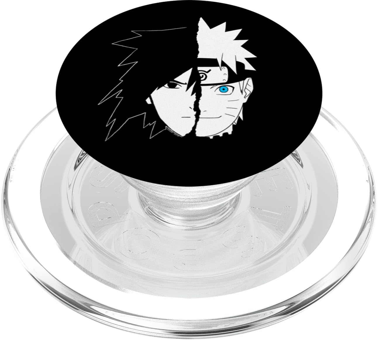 Amazon.com: Naruto Sasuke Split Face Anime PopSockets PopGrip for