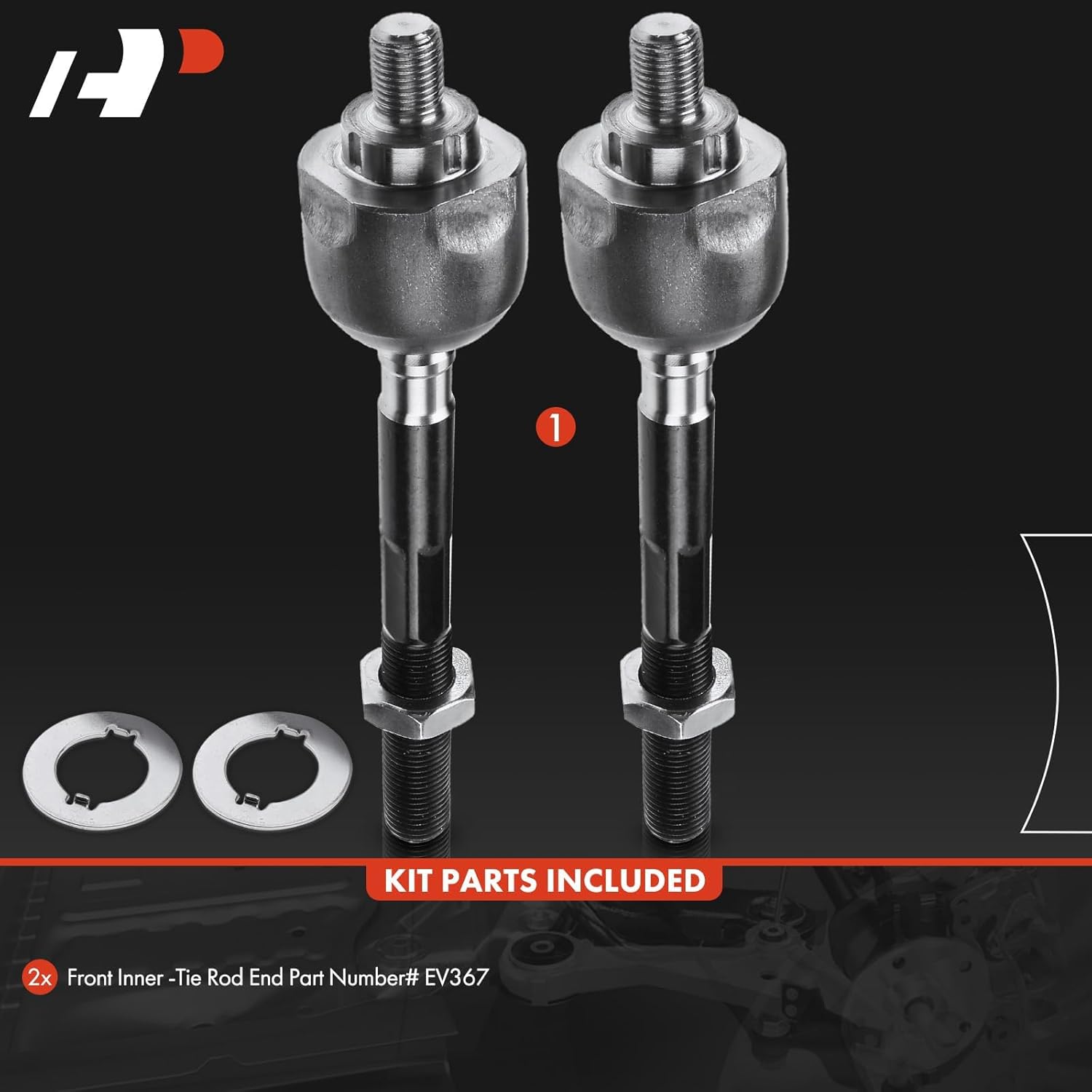 A-Premium 2 x Front Inner Tie Rod Ends, Compatible with Honda Civic 1996 1997 1998 1999 2000