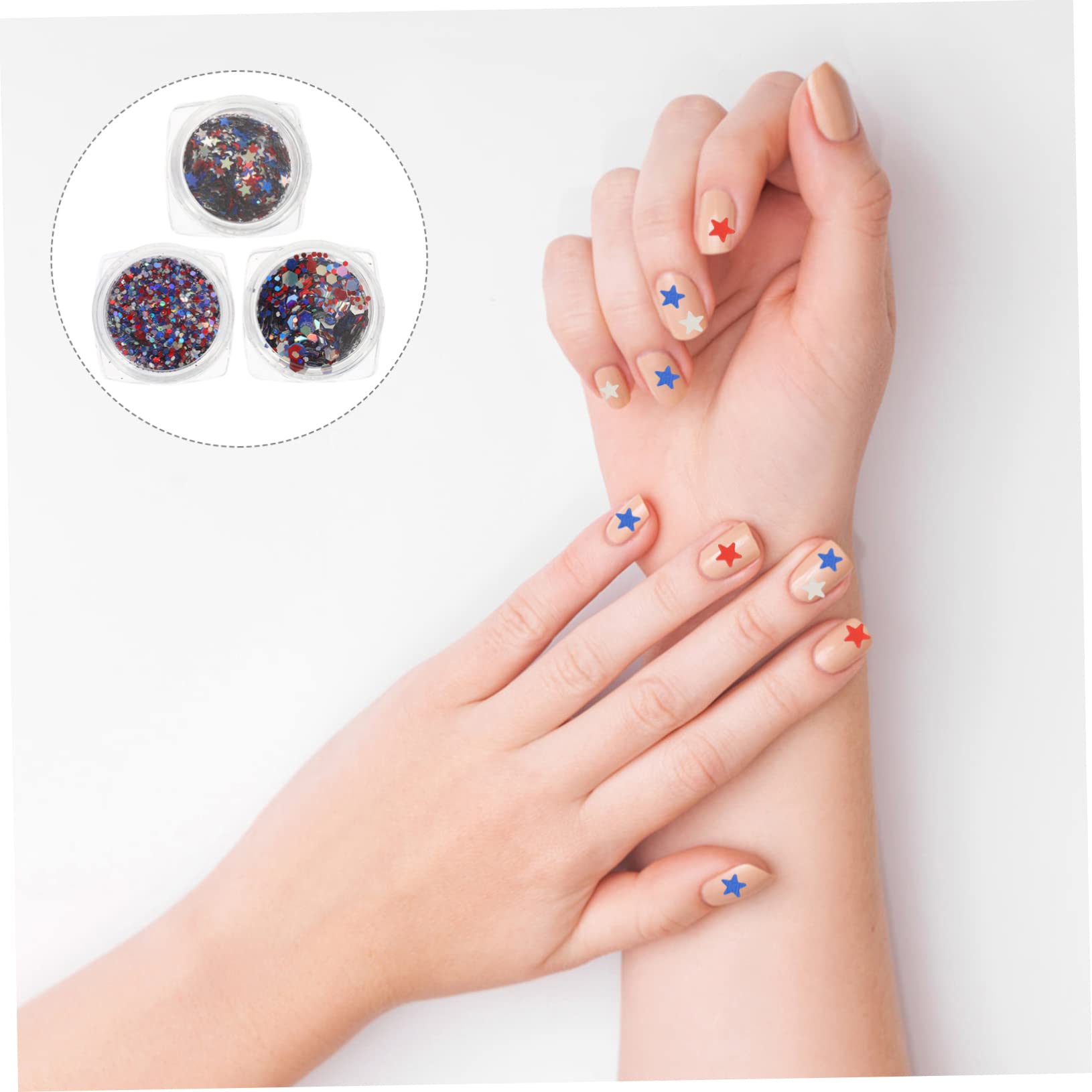 TOVINANNA Star Shape Nail Art Sequins Manicure Ornaments for Glitter Nail Accessories for Creative Nail Design for Home Salon and Craft Projects