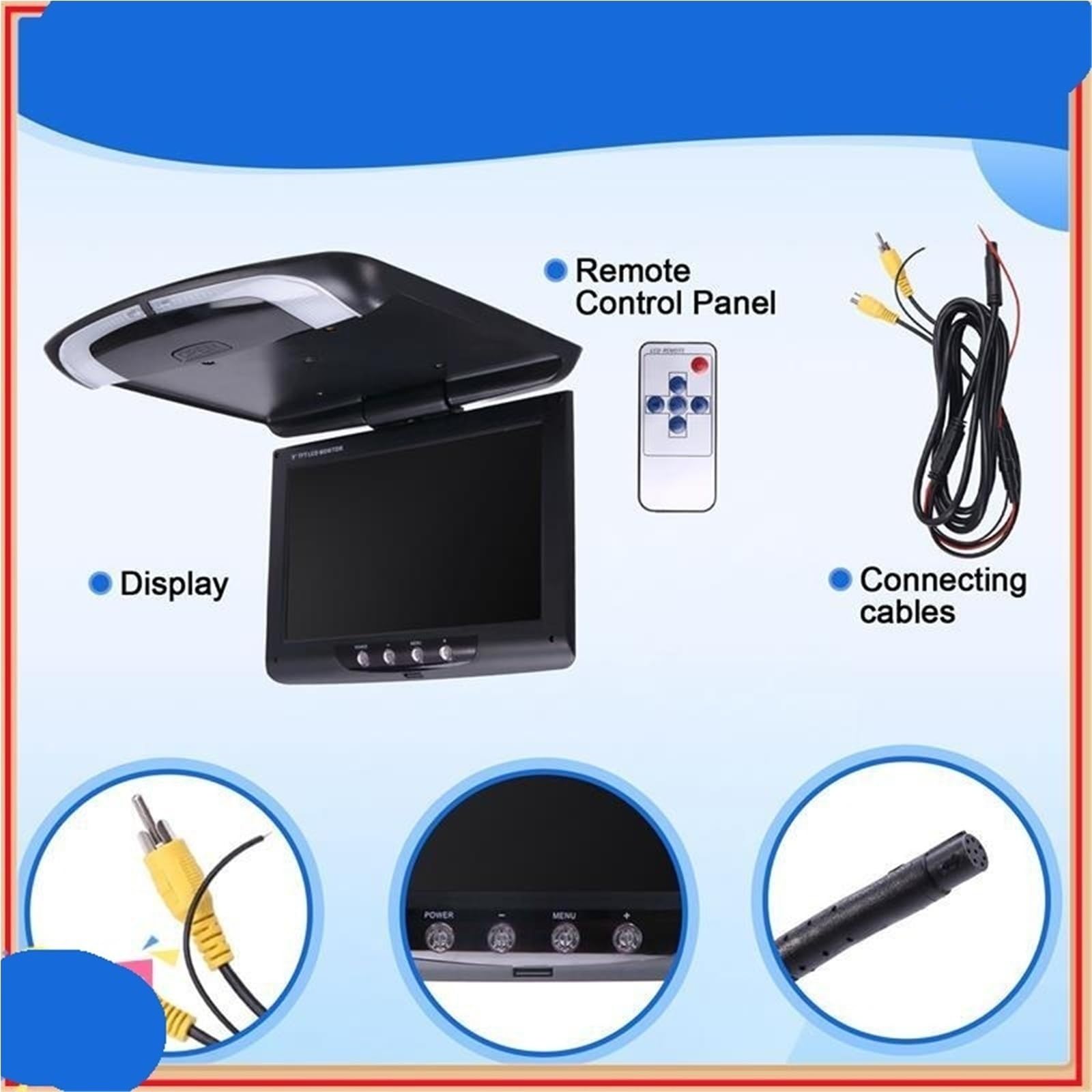 Exclusive Car Roof Monitor Lcd Flip Screen Top Multimedia Video Ceiling Roof Mounted Display, Car Ceiling Display