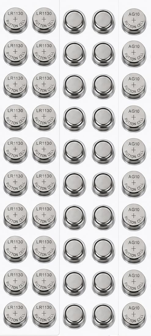 Dreamy LR1130 AG10 389A 1.5v Alkaline Button Cell Batteries for Compatible Electronic Devices (Pack of 100 Batteries)-image-43