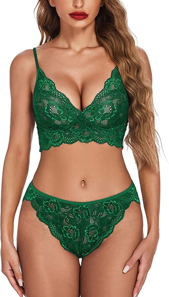 Women's Sexy Lace Bra and Panty Lingerie Set for Honey Moon (Free Size)-picture-50