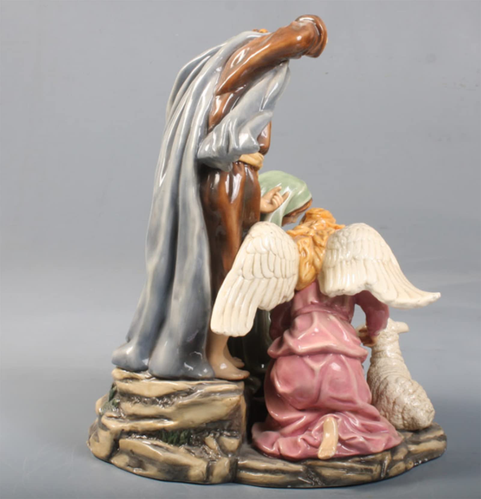 Katolicka Dekoracyjna Statua, Rzeźba Narodzin Jezusa Ceramiczna Replika Religia Modlitwa Dekoracja Pamiątka Wierzący Prezent good