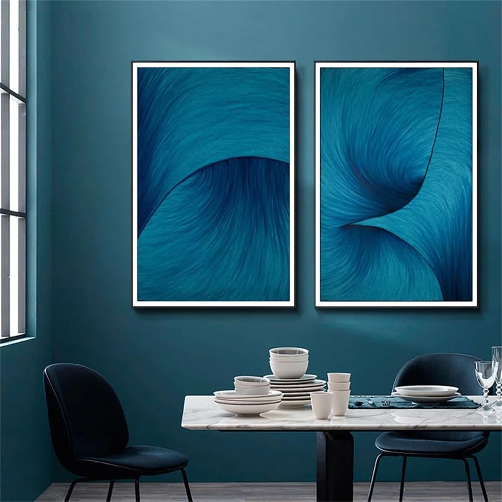 WBYZAC 2 Pieces Poster-Trippy Psychedelic Painting Abstract Wall Art Canvas Print Nordic Poster Contemporary Picture Modern Hotel Living Room Office Decor-60 * 70cm (No Frame)
