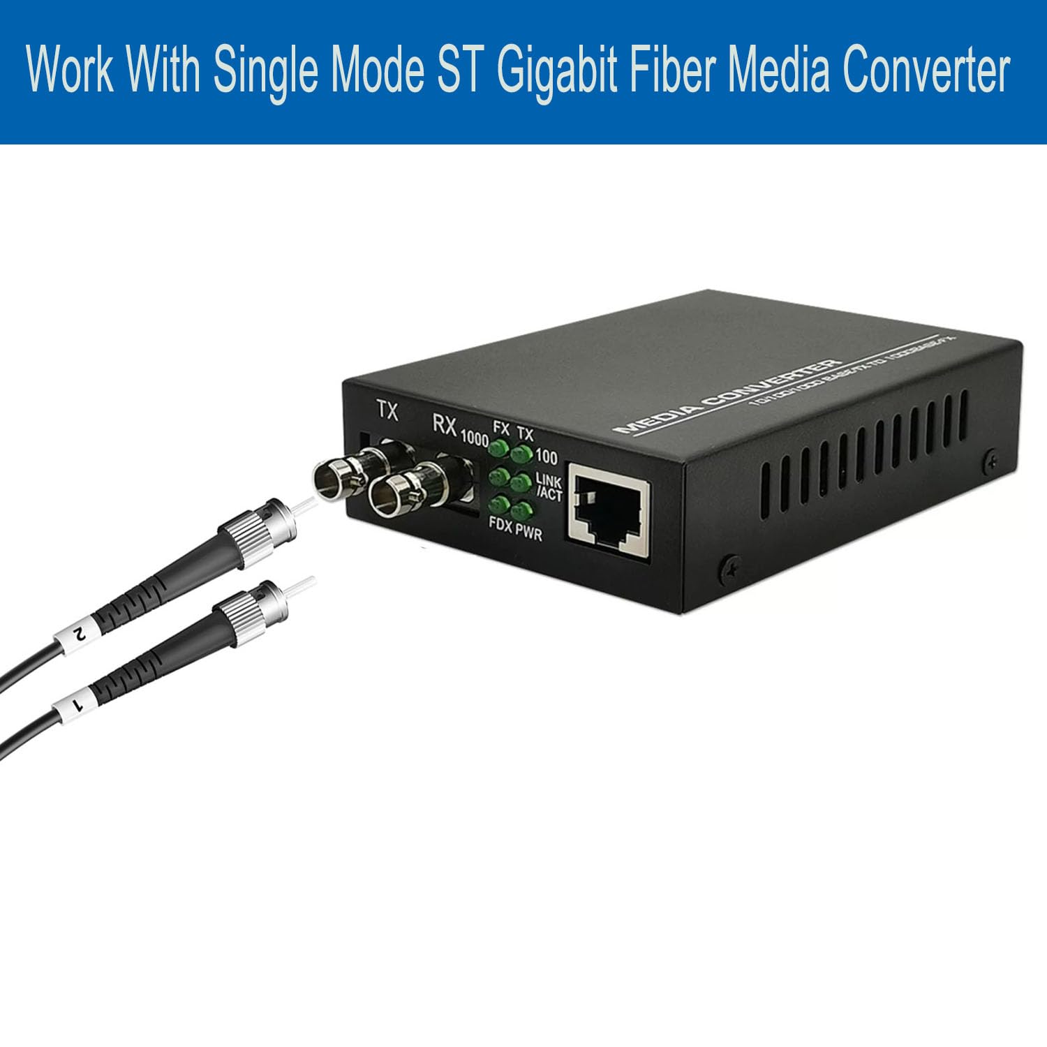 Câble de raccordement en fibre optique blindée extérieur ST vers ST 75 m, câble à fibre optique duplex monomode industriel à enfouissement direct en TPU, câble Internet optique OS2 9/125um OD-5 mm,