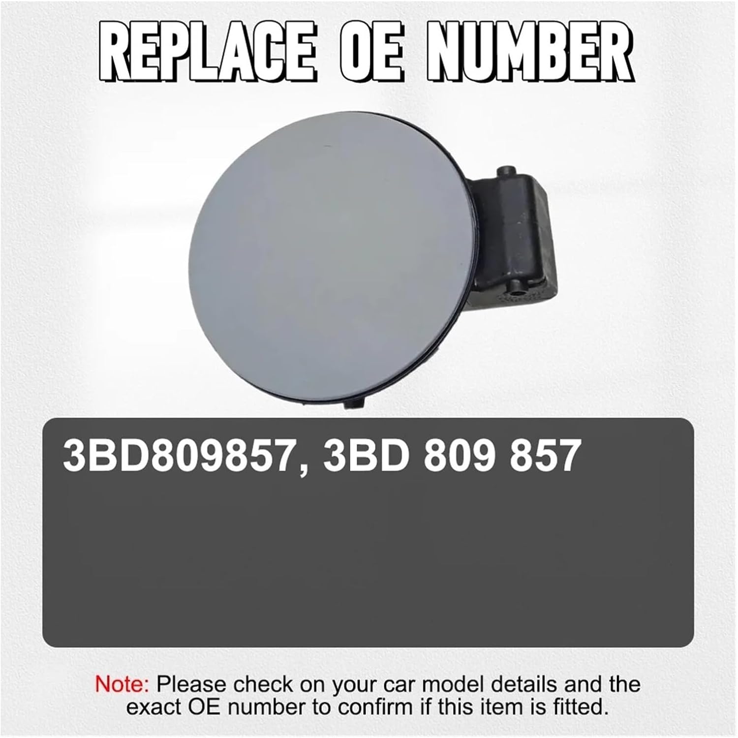Petrol Cap for VW for Passat B5 1998-2002 2003 2004 2005 Fuel Gas Tank Door Lid Cover Flap Cap 3BD809857 ABS Unpainted Grey